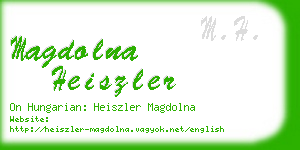 magdolna heiszler business card